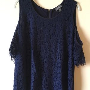 Navy Lace XXL Top